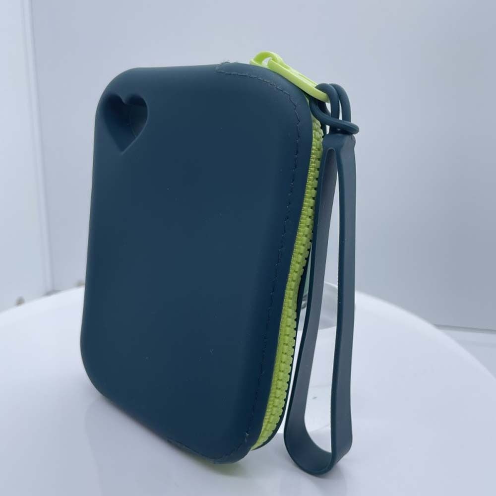 Rectangle Silicone Coin Purse Wallet With Lanyard Korean Storage Wrist Bag Students