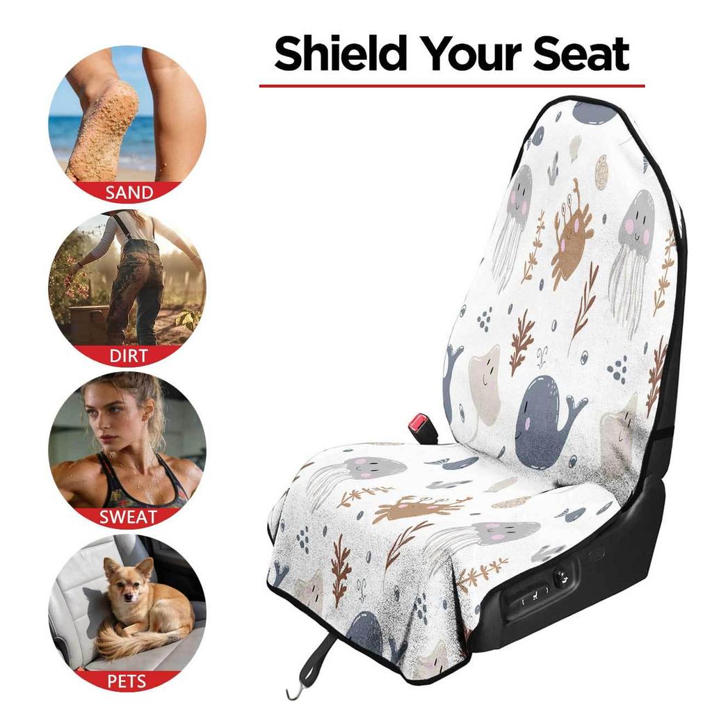 Universal Ocean Seat Towel Protector for Car Front Seats - Ideal for Gym & Exercise, All-Season Use