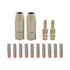 15ak 0.8/1.0/1.2mm Ακροφύσια Τσιμπίδας MIG Αγωγιμό Ακροφύσιο Για Συγκόλληση Χωρίς Αέριο Κατασκευή από Κράμα Χαλκού Για Σταθερή Συγκόλληση