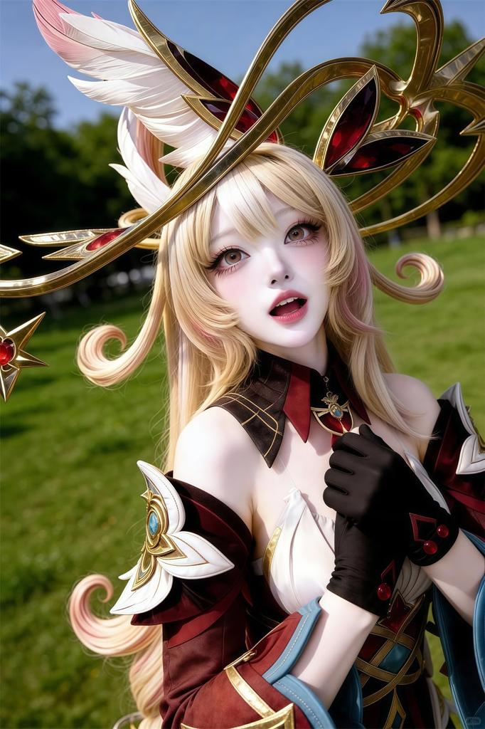 NOKIJP Alice Wig Genshin Impact Cosplay Heat-Resistant Wig Silky Smooth Easy to Style Genshin Impact Mondstadt Alice Witch Gathering Great Witch