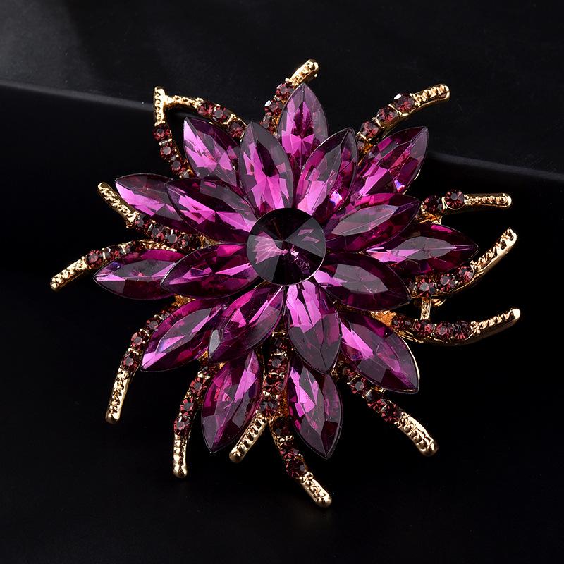 Meier Brooch: high-end, niche, bestselling glass rhinestone korean style alloy brooch, premium crystal