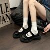 French cross-strap sports function style Mary Jane shoes women's 2025 spring and summer new versatile single shoes small leather shoes