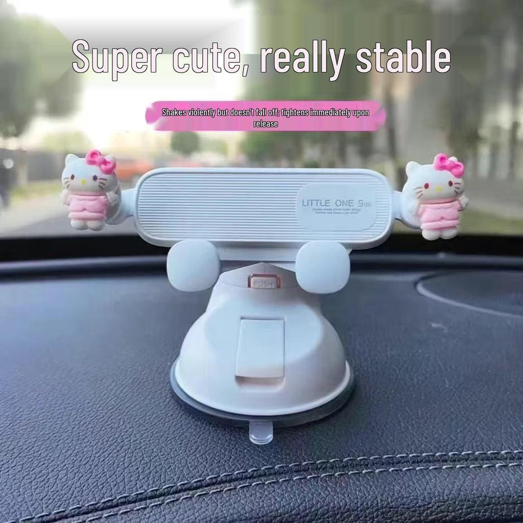 Cartoon Suction Cup Phone Holder for Dashboard - Perfect for Female Drivers