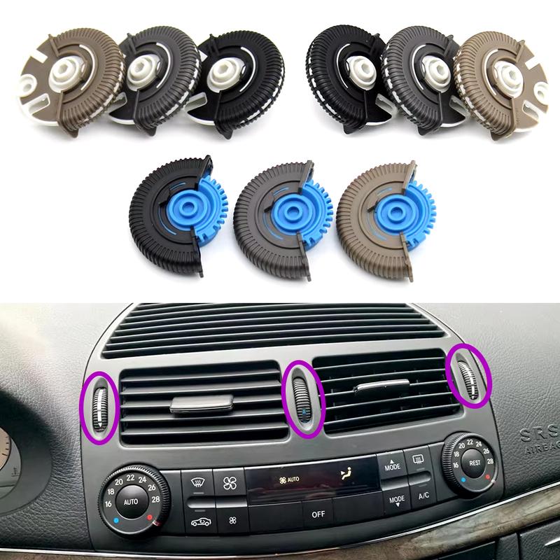 W211 2/3PCS Front Left Right Air Conditioner Ac Vent Base Roller Knob For Mercedes Benz E Class 2003-2008 E230 E280 2118300054
