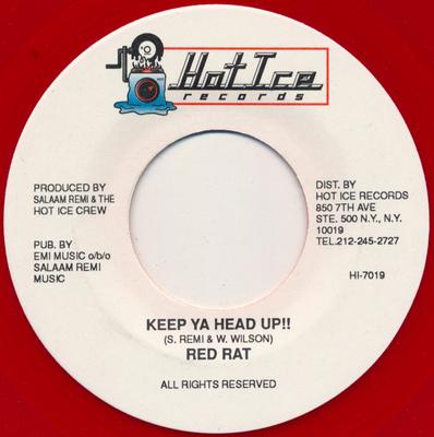 7inch Record RED RAT - Keep Ya Head Up!! HI7019 Hot Ice Records US Reggae, Ska & Dub Used