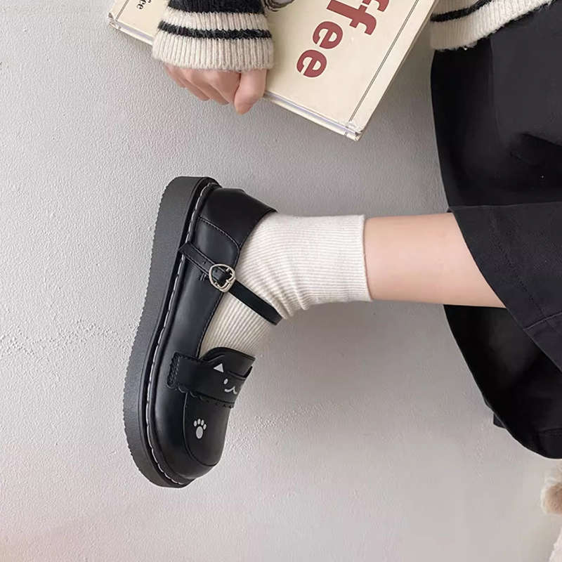 Big Head Doll Lo Shoes Female Japanese Soft Girl Jk Small Leather Shoes Cute College Mary Jane Shoes Lolita Single Shoes