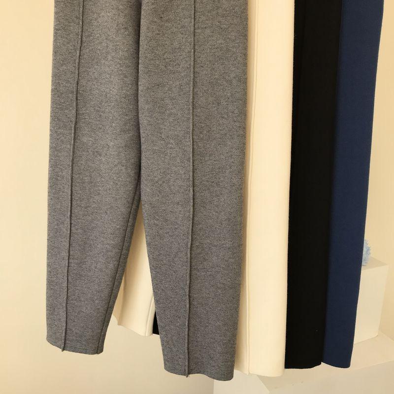 Chic Autumn Winter Chic Harem Pants Women Loose Trousers Comfortable Thick Warm All-match Knitted Granny Pants