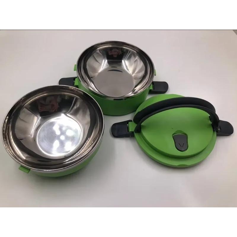 Stainless Steel Insulated Safe Food Container Round Color Random 1-layer Portable
