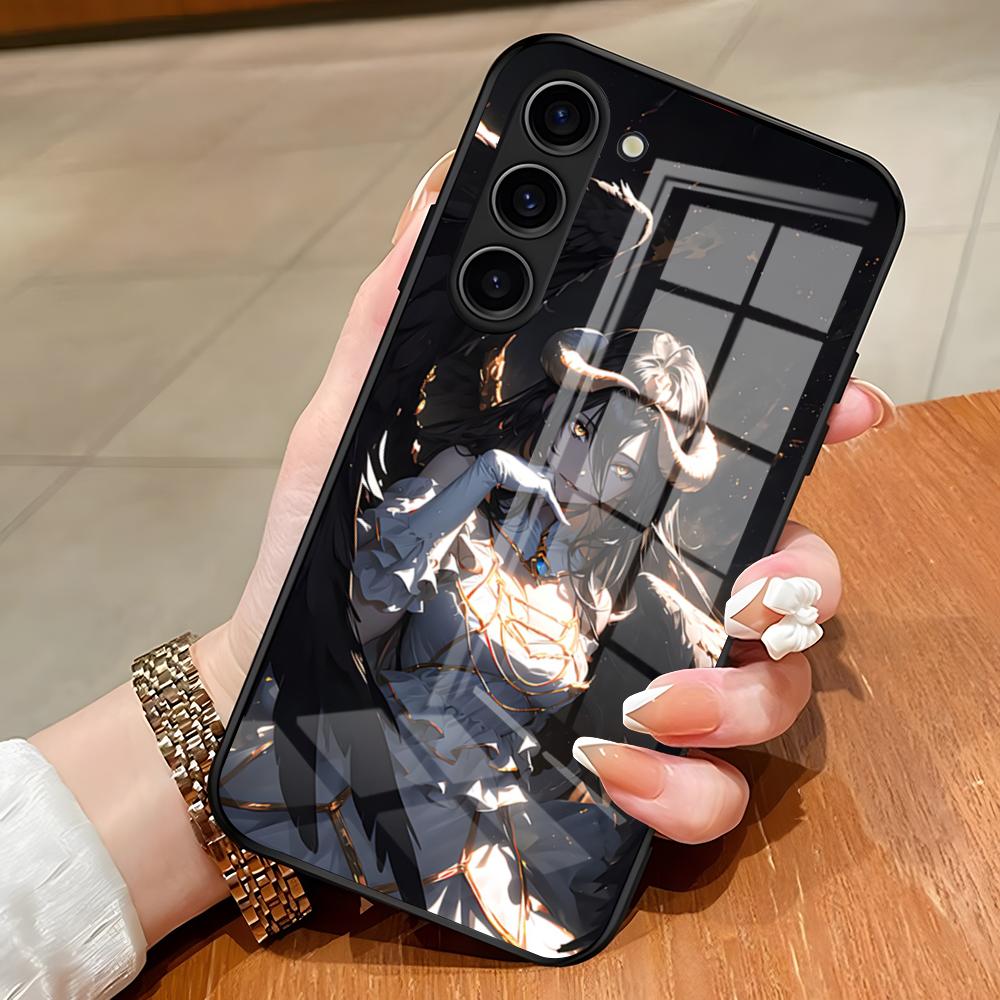 

OVERLORD Albedo Phone Case For Samsung S26 S25 Edge Ultra S23 S22 S21 S20 Ultra Plus S24 Fe A54 A53 A25 Glass Cover Samsung S24