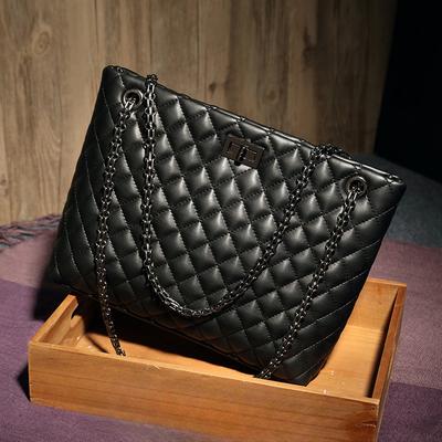 Borsa da Donna alla Moda Grande Capacità a Rete di Diamanti Borsa a Catena Tendenza Retrò Borsa a Spalla a Mano a Tracolla