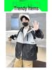 2025 Boys' Spring & Autumn Windbreaker: Trendy Jacket for Middle & Big Kids