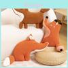 Lovely Orange Fox Plush Cushion Cozy Stuffed Toy For Kids Room Decor Gift Idea