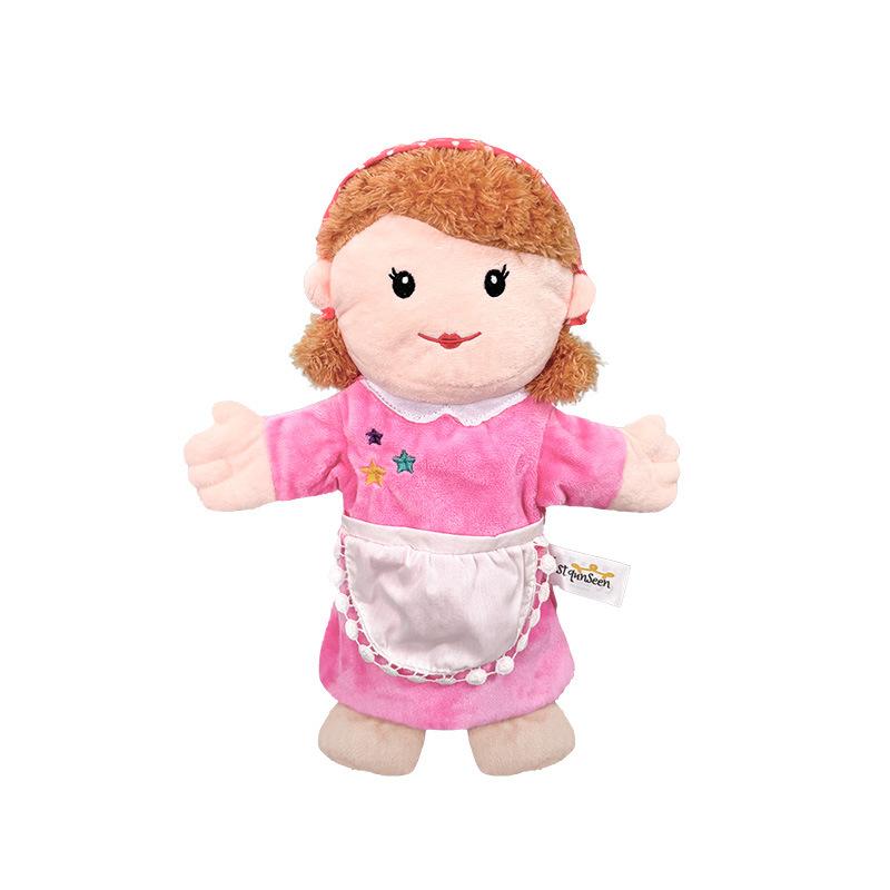 Family Family Hand Puppet Plush Toy Kindergarten Play House Can Open Mouth Cute Doll Child Role Play