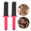 Portable Hair Fluffy 2pcs Round Hair Brush Anti‑Slip Hair Curler 17 Comb Teeth Hairstyling Tools Travel Personal Use for Home Hair Salon