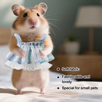 Malé pletené mini šaty pro fretky, ručně vyráběné oblečení pro křečky, princeznovskou sukničku pro králíky, morče, veverky, činčily