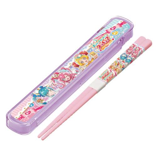 

Komori Resin Delicious Party PreCure Chopsticks and Chopstick Case Set, Pink x Purple, 772631