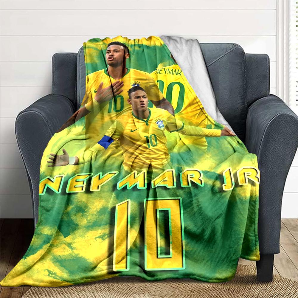 1pc Neymar11 Blanket, Gift, for Men and Women, Soft Blanket, Good for Sofa Bed Couch Travel, Lightweight Flannel Blanket