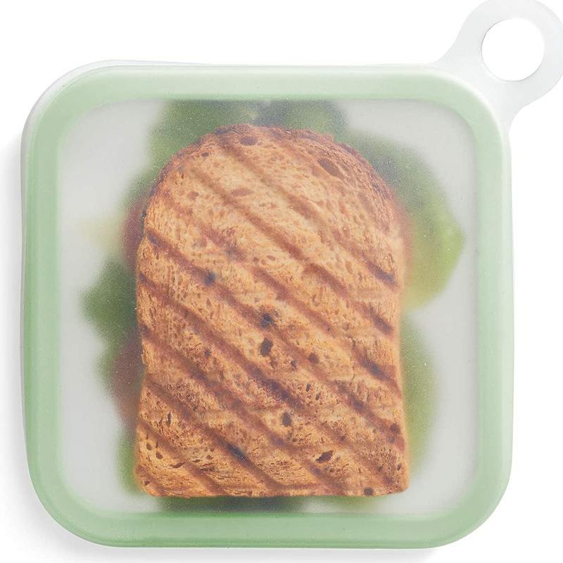 Portable Silicone Sandwich Toast Lunch Box with Handle Student Office Work Food Container Snack Box Bento Lunch Box