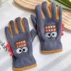 -Year-old Children's Gloves Winter Velvet Warm Windproof Cute Cartoon Boy Primary School Students Outdoor Antifreeze and Cold