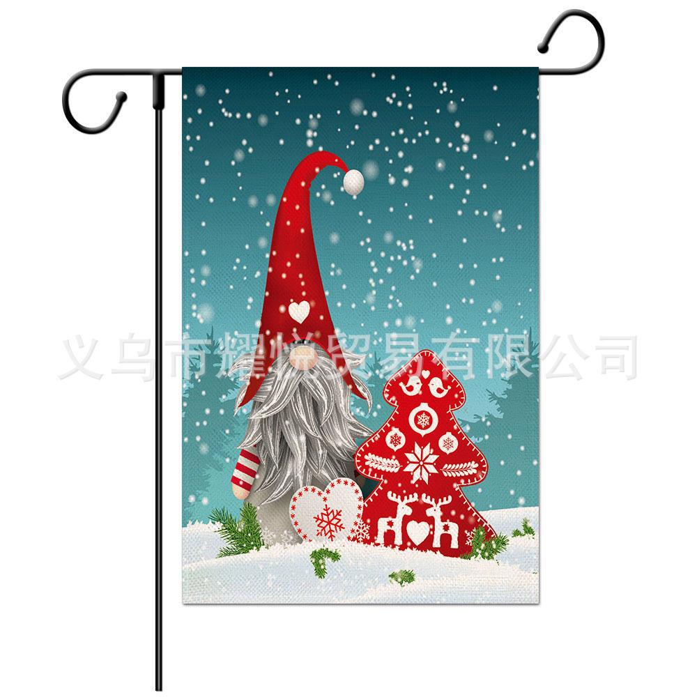 Texupday Weihnachts-Gartenflagge – Doppelseitig Bedruckt, 30,5x45,7 Cm, Aus Wetterfestem Polyester, Mit Schnee- & Laternen-Motiv