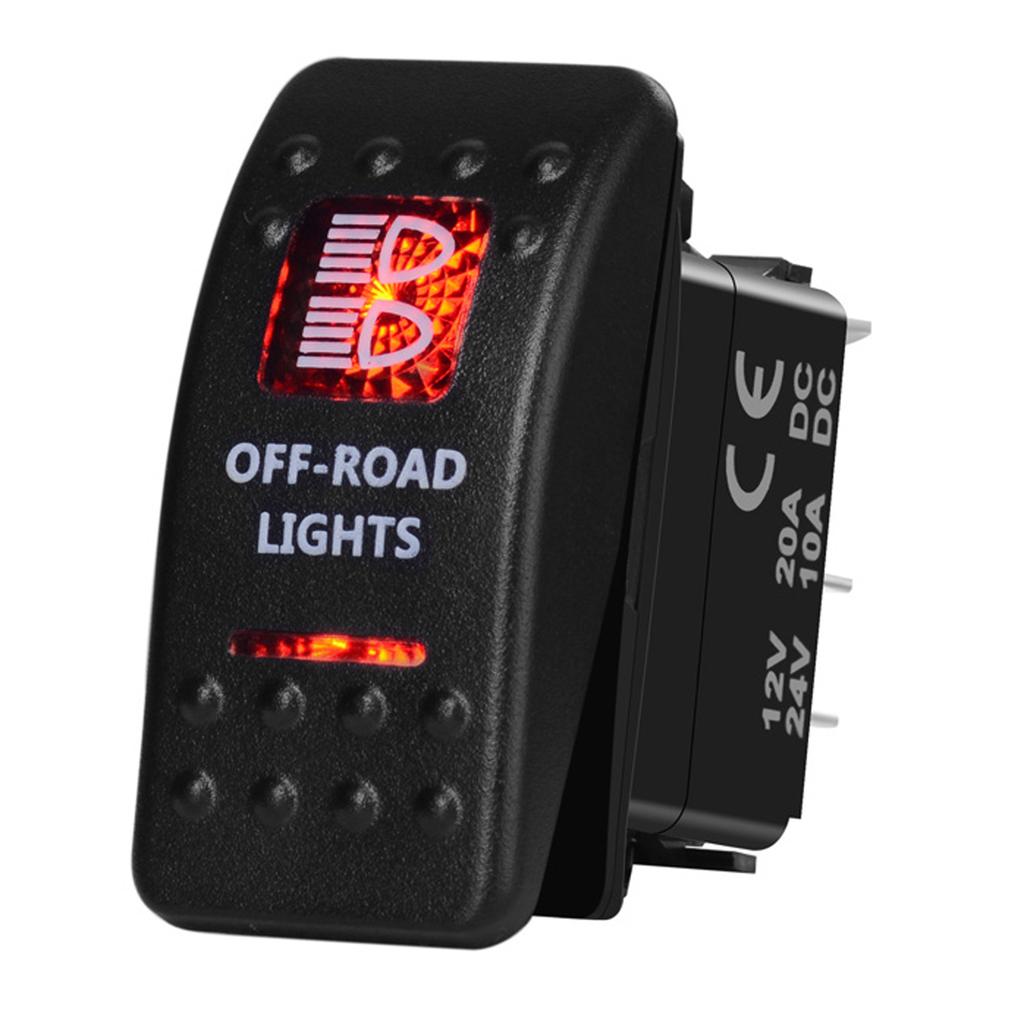 12V Led Boat Switch Red Light Car Switch Waterproof ON OFF/ ON OFF ON / Momentary for Carling NARVA Contura Truck Bus Off Road