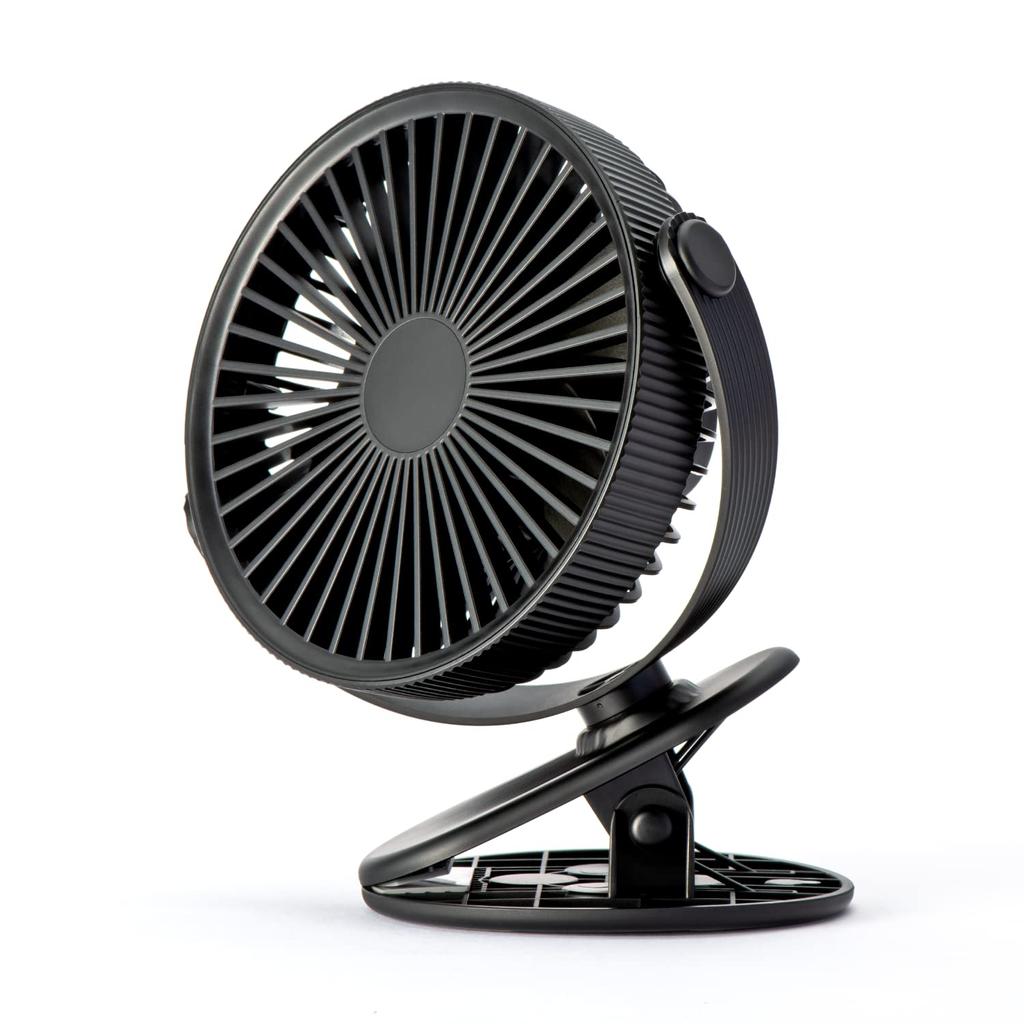 LACITA ENERFAN Portable Magnetic Desk Fan with USB Rechargeable Manual Oscillation Clip-On 360-Degree