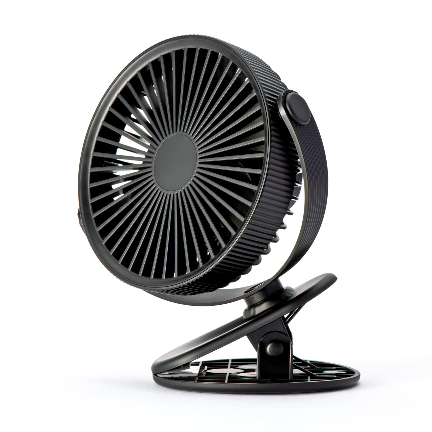 

LACITA ENERFAN Portable Magnetic Desk Fan with USB Rechargeable Manual Oscillation Clip-On 360-Degree