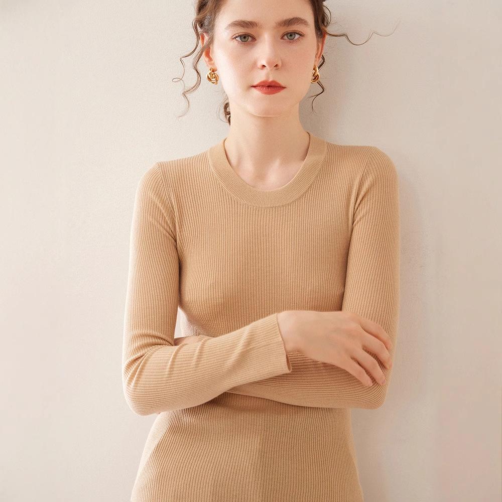 Women's Slim Fit 18-Gauge Cashmere Knit Base Layer Top
