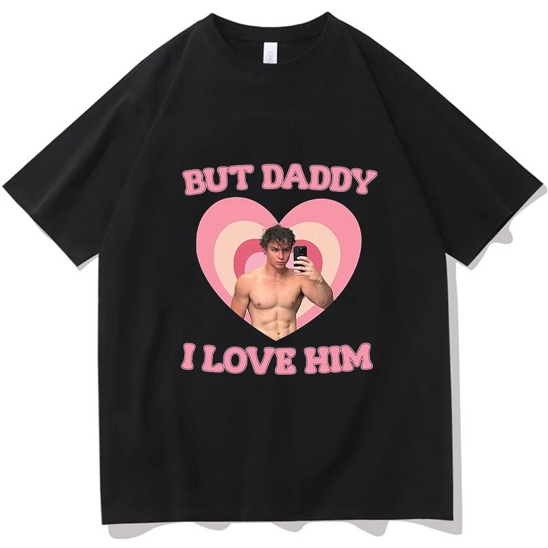 Vintage I Love Nicholas Chavez TShirt Men O Neck Cotton But Daddy Printing T Shirts Short Sleeve Tee Clothing Summer Streetwear