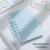 A7 Transparent Minimalist Loose-Leaf Spiral Pocket Notebook, Lined for Single Words