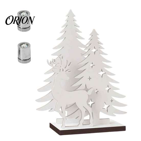 Decorative Wooden Hollow Sculptures LED Christmas Tree Tabletop Decor, Glowing Light Up Desktop Ornament Ornaments for Holiday Party And Festive Home
