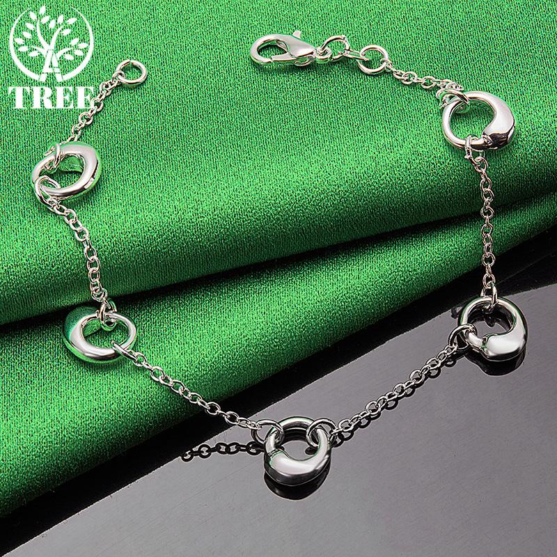 Hot-Selling Original 925 Sterling Silver Water Drop Bracelet For Men Women Birthday Anniversaries Party Jewelry Accessories