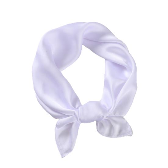 Cachecol de Verão Feminino Cor Sólida Liso Sedoso Protetor Solar Formato Quadrado Decoração de Pescoço Anti-UV Casual Proteção de Pescoço Envoltório de Cabeça Acessório de Roupa