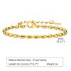 Ladies Stainless Steel Chain Width 2Mm 3Mm 5Mm Rugby Bead Bracelet 18K Gold