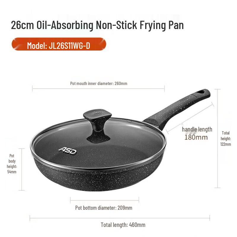 Aishida Non-stick Oil-Gathering Frying Pan