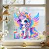 Cartoon Rainbow Unicorn Glass Sticker for Children's Room, Bedroom, Living Room, Study, Window Decoration