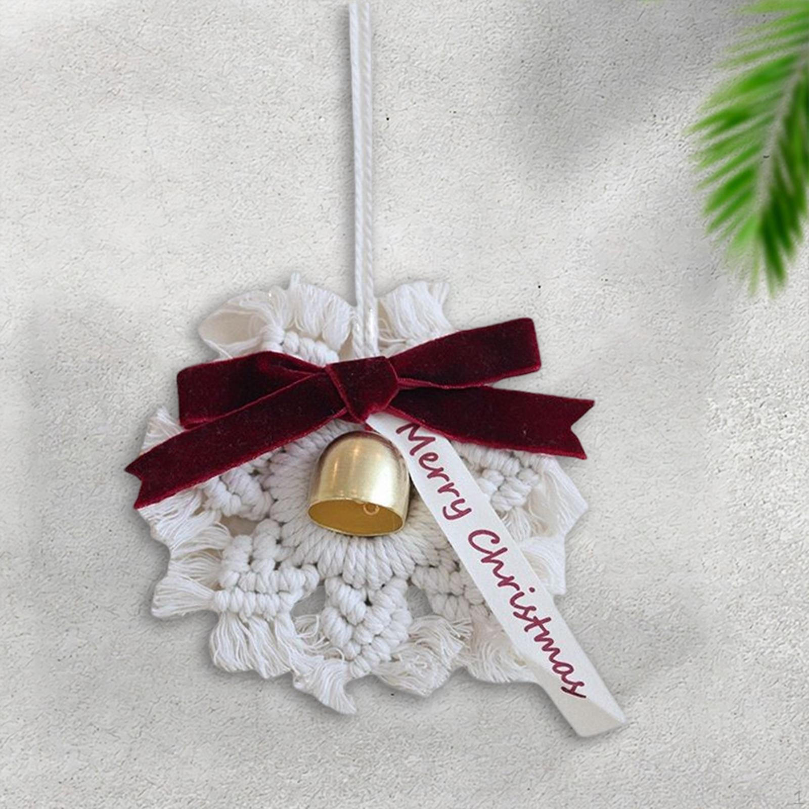 Бохо Снежинка Макраме Украшение Ручной работы Плетеное Рождественское Настенное украшение для Дома Свадьбы Вечеринки Merry Christmas