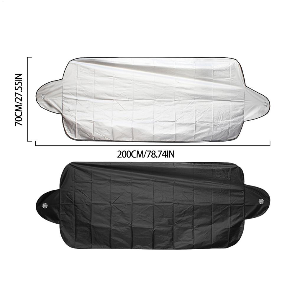 winter outdoor car Windshield snow shield Windproof Car sunshade Frost Cover silver-coated fabric windshield snow guard cover