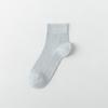 Female Summer Thin Pure Color All Build Casual Simple Breathable Mesh Wicker Sweat Boneless Short Socks