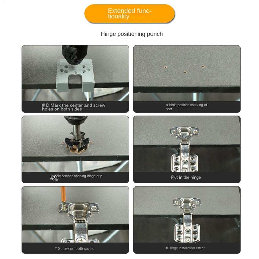 Hinge Jig Magnetic Accurate Installation Tool Door Hinge Mortise Jig for Installation Indoor Outdoor Home Garage Workshop