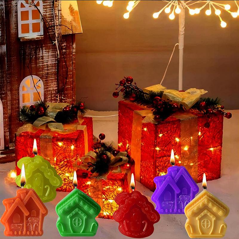 Lebkuchenhaus Backen Silikonform Weihnachten Kerze Seife Herstellungszubehör Kuchen Dekorationswerkzeug Aromatherapie Wachsmelts Küche