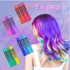 Sada 12 barevných křídových tužek na vlasy, hřeben s křídou na vlasy, dočasná smývatelná barva na vlasy, tužka na barvení vlasů na vodní bázi pro Halloween Cosplay