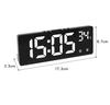 Voice Control Digital Alarm Clock Temperature Dual Alarm Snooze Desktop Table Clock Night Mode 12/24H LED Clock Watch Desk Clock
