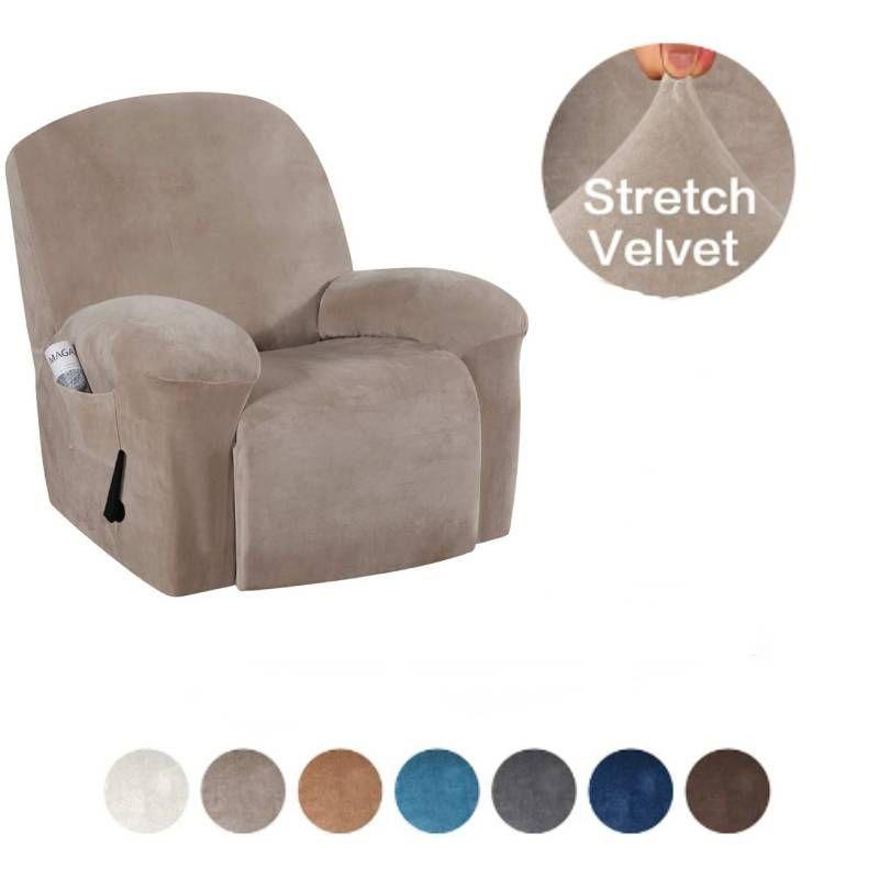 Luxurious Silver Fox Velvet Sofa Cover With Elasticity And Non-slip Design