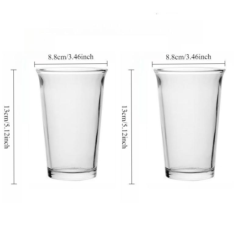 2er-Sets Koreanischer Stil Kaffeetasse Transparent Einfache Kaltgetränkebecher Eiskaffee Latte Kaffeetasse Café Milchshake Tee Saft Getränkebecher
