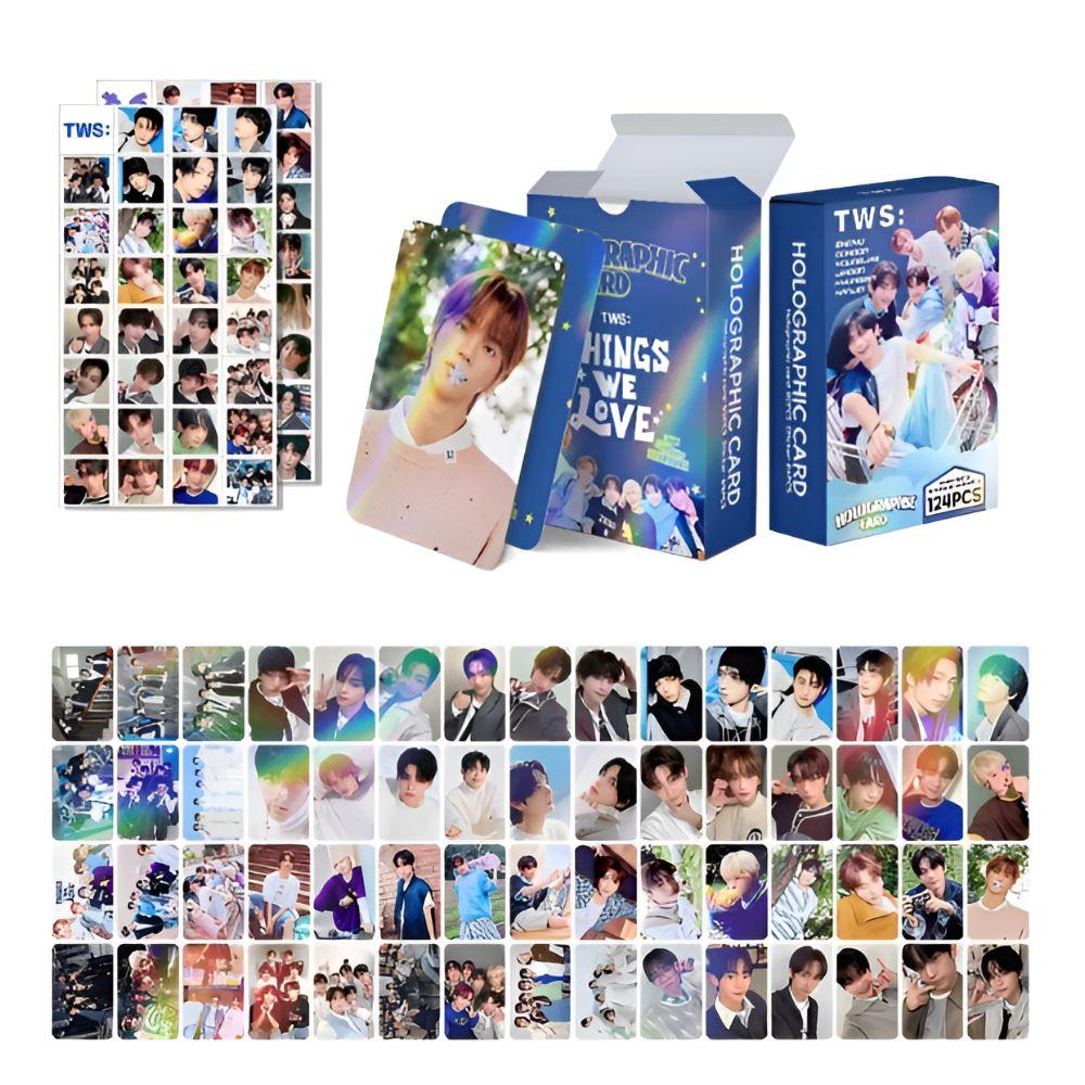 TWS Hologram Photocard Sticker 124ea Mega Pack (60pcs Card + 64pcs Sticker) K-POP Goods