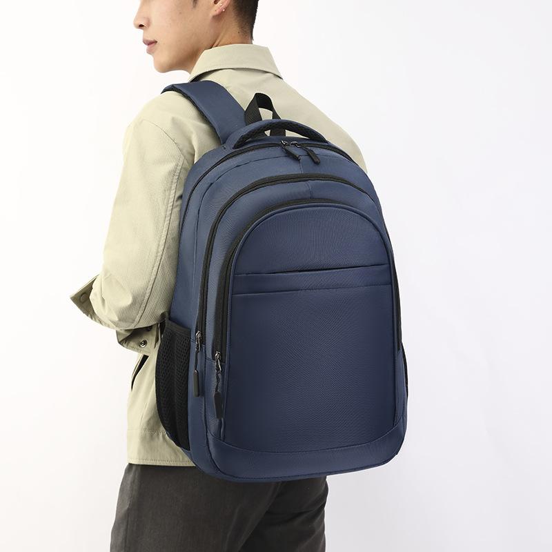 Minimalist men's business backpack with large capacity for middle and high school students, printed with logo, travel computer backpack