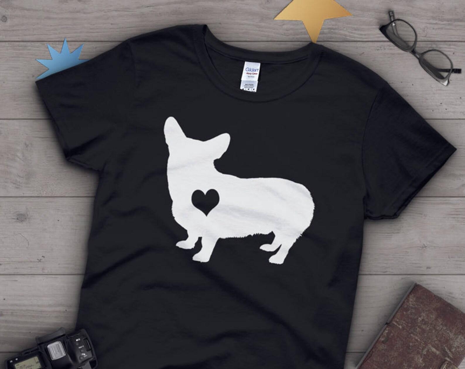 Corgi Shirt, , Dog Lover Gift, Cute Pembroke Corgi T-shirt, Corgi Lover TShirt, Pet Graphic Tee, Dog Lover Tops, Cardigan Pink Blue 100