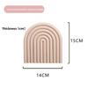 Home Use Rainbow Silicone Coaster Tpr Heat Resistant Nonslip Table Mat For Dining And Hot Dish Protection