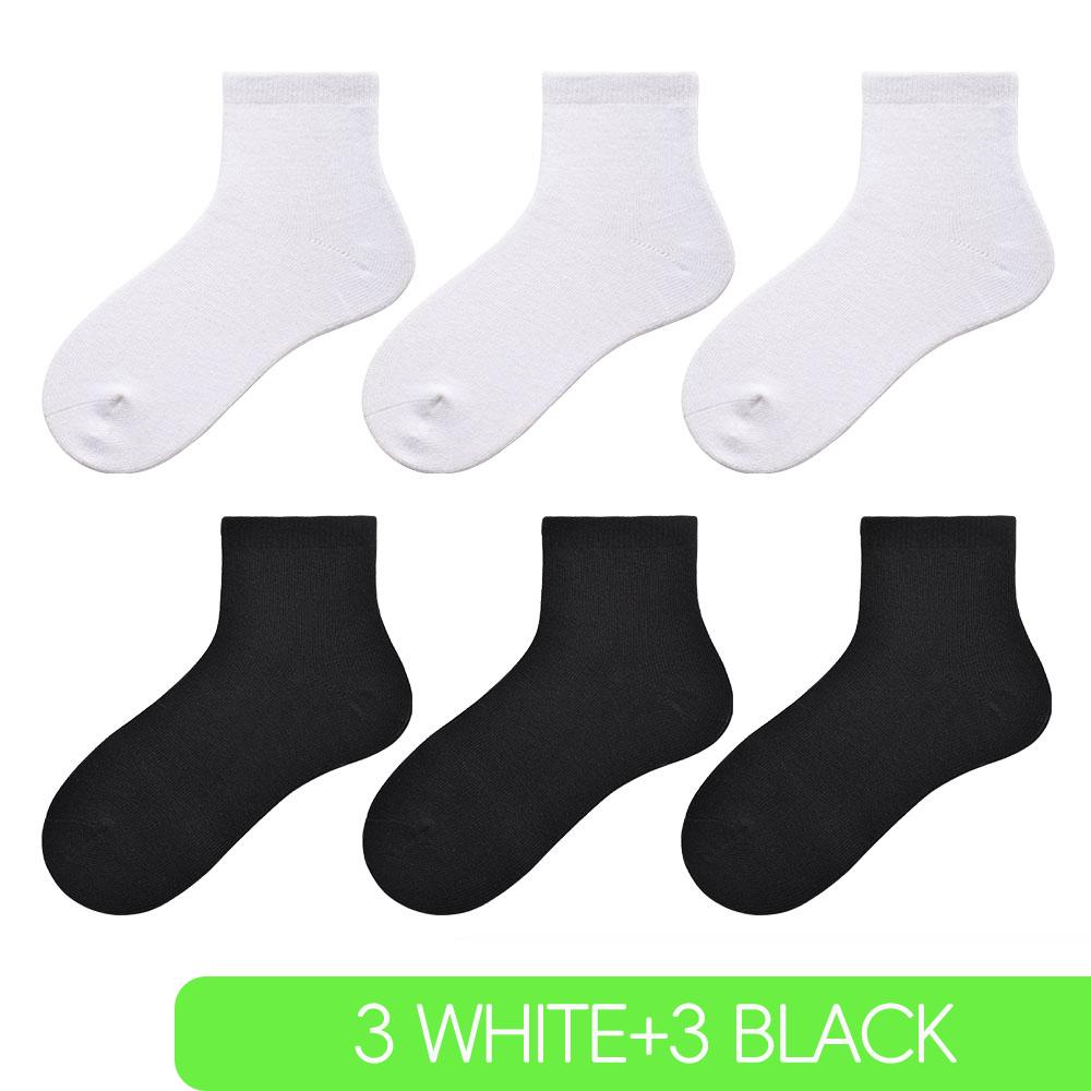 Children Boys Girls Cotton Above Ankle Sport Socks Soft Sweat Plain Stitch Athletic Spring Autumn Winter White Rray Black